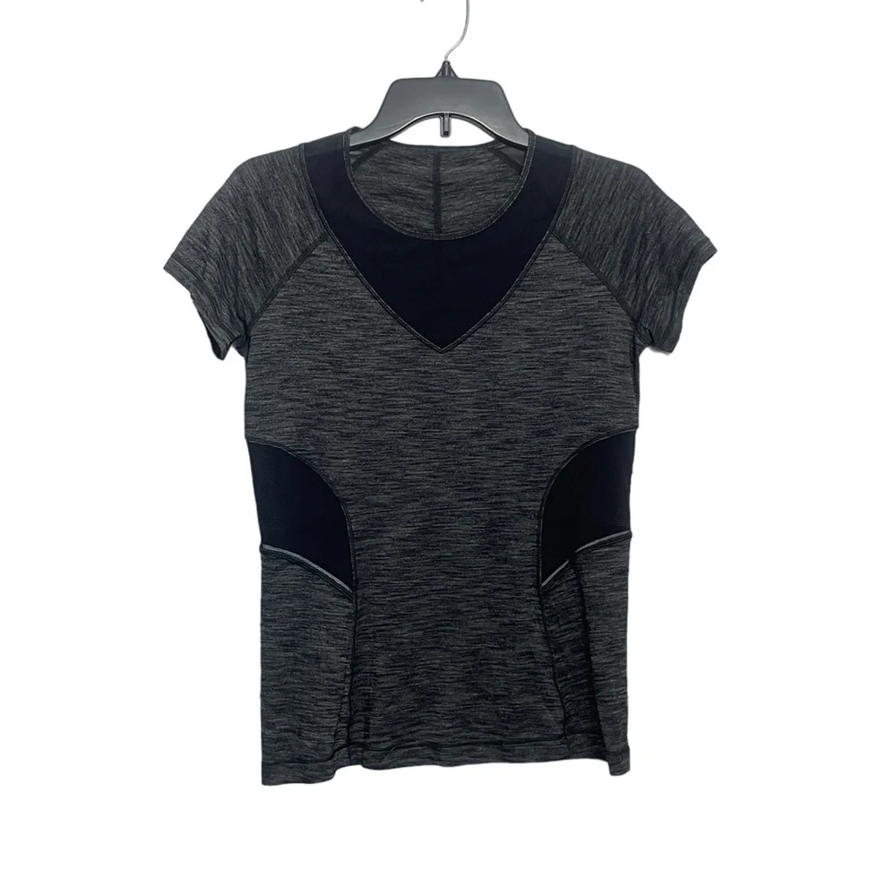 Lululemon Medium Grey and Black Top Mesh Inserts‎